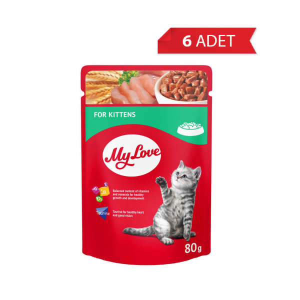 My Love Tavuk Etli Yavru Kedi Konservesi 80gr 6 Adet Satın Al Petlebi