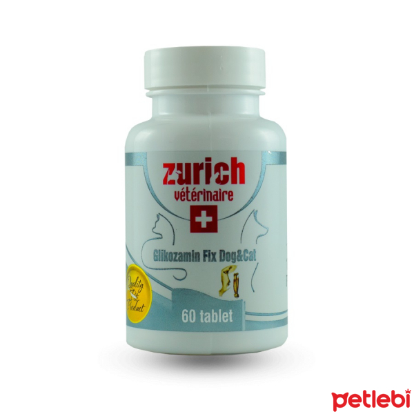 Zürich Eklem Güçlendirici Glikozamin Kedi ve Köpek Vitamin Tableti (60